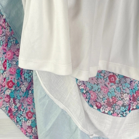 Patchwork Tiered Patchwork Maxi Skirt Size XS-Med Stretch Waistband - Picture 4 of 4